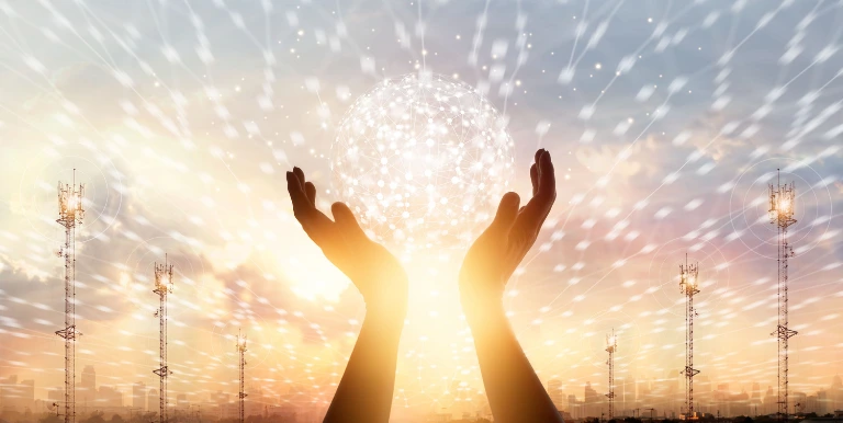 Digital transformation enabling exponential change through connected systems, data visibility, and improved efficiency.